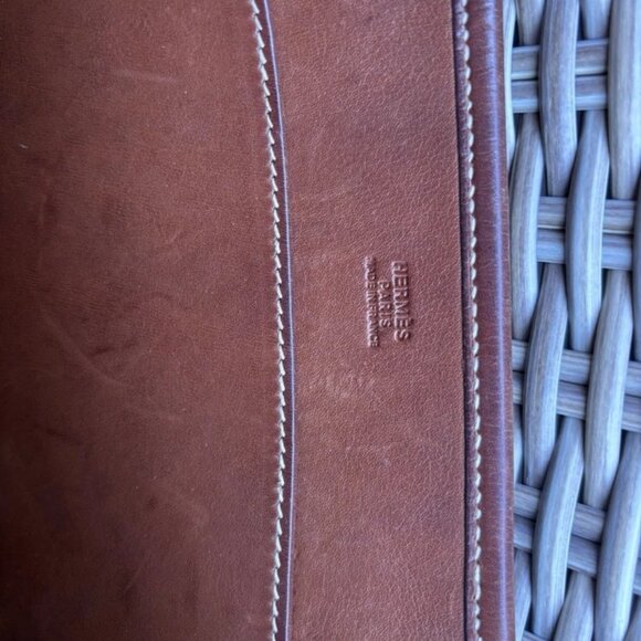 Authentic Hermes Toile Swift Evelyne PM leather brown crossbody bag RARE - Picture 14 of 16